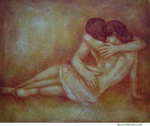 Oil Painting Romantic Nude Couple by BeyondDream at Flickr.com. Link at bottom of post.